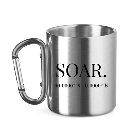 Edelstahltasse mit Karabinergriff - Soar
