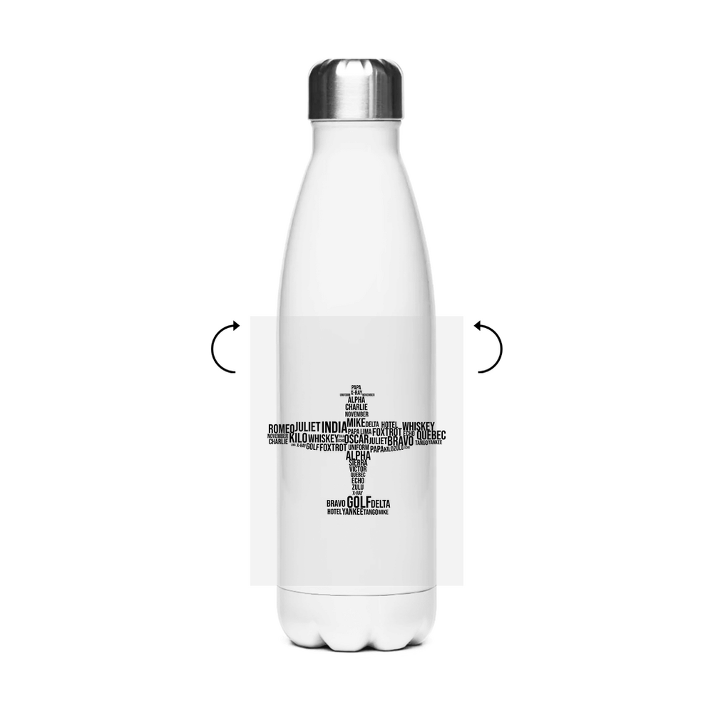 Edelstahl-Thermoflasche - Pilotenalphabet ICAO