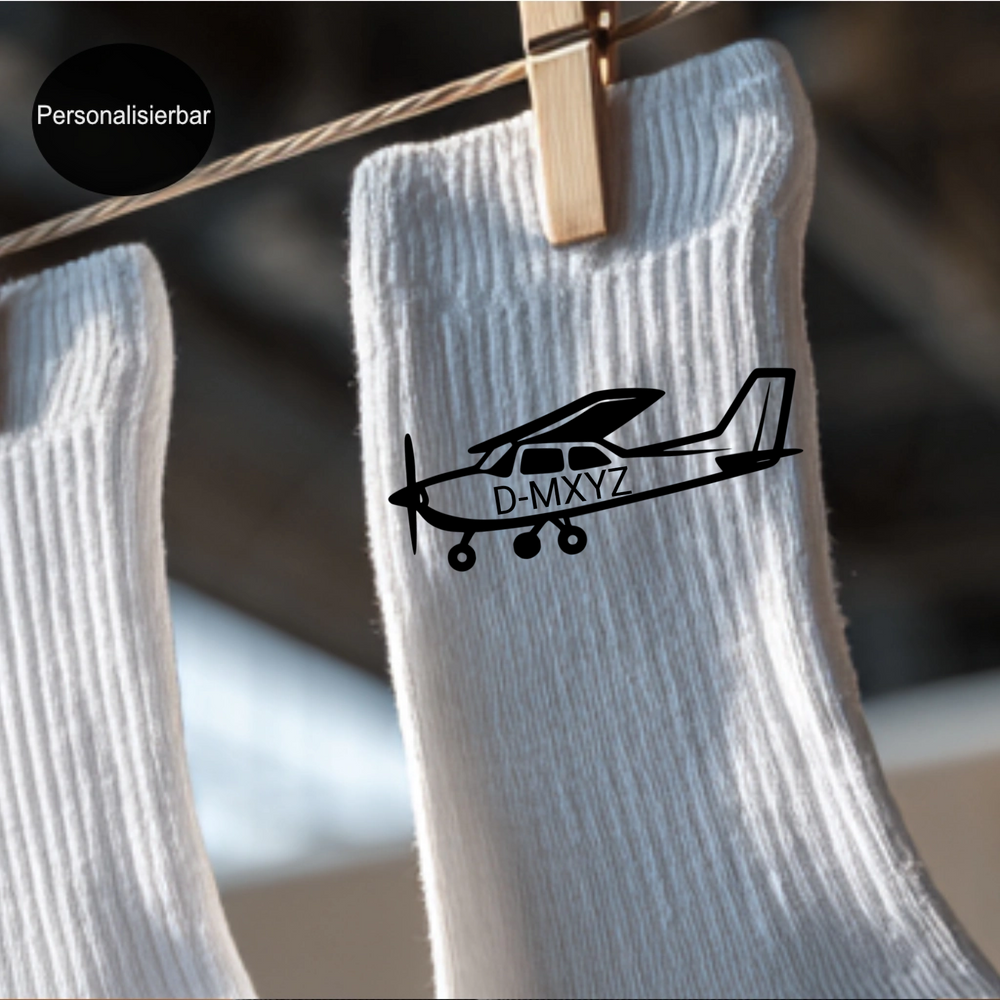 Socken - UL-Flugzeug mit Wunschkennung