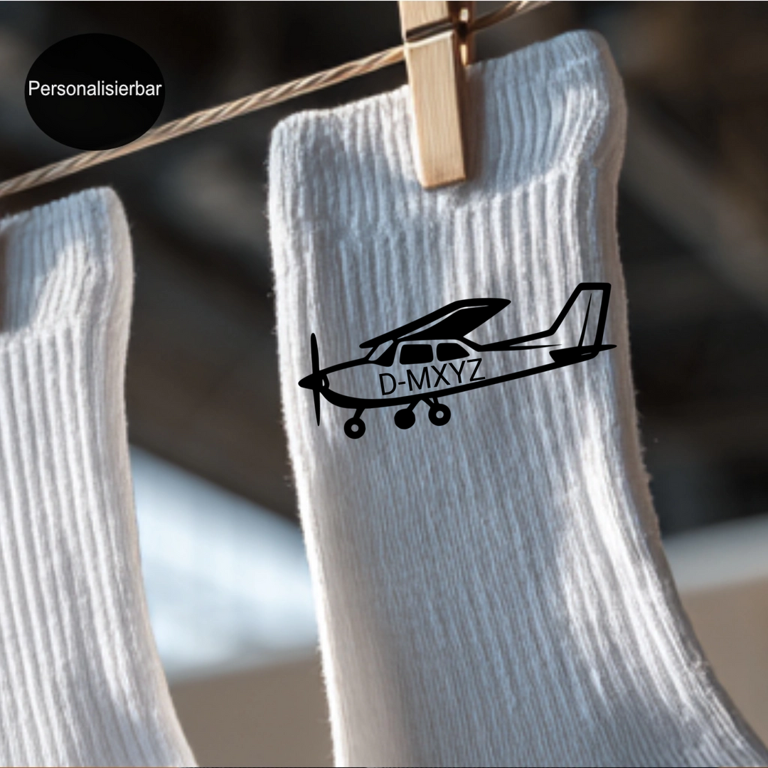 Socken - UL-Flugzeug mit Wunschkennung