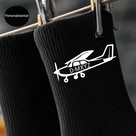 Socken - UL-Flugzeug mit Wunschkennung