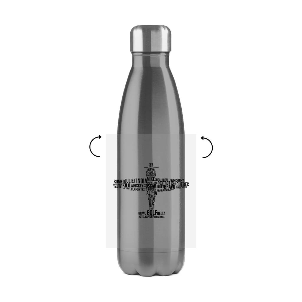 Edelstahl-Thermoflasche - Pilotenalphabet ICAO