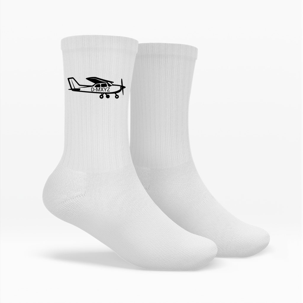 Socken - UL-Flugzeug mit Wunschkennung