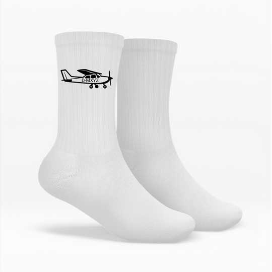 Socken - UL-Flugzeug mit Wunschkennung