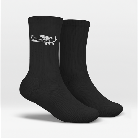 Socken - UL-Flugzeug mit Wunschkennung
