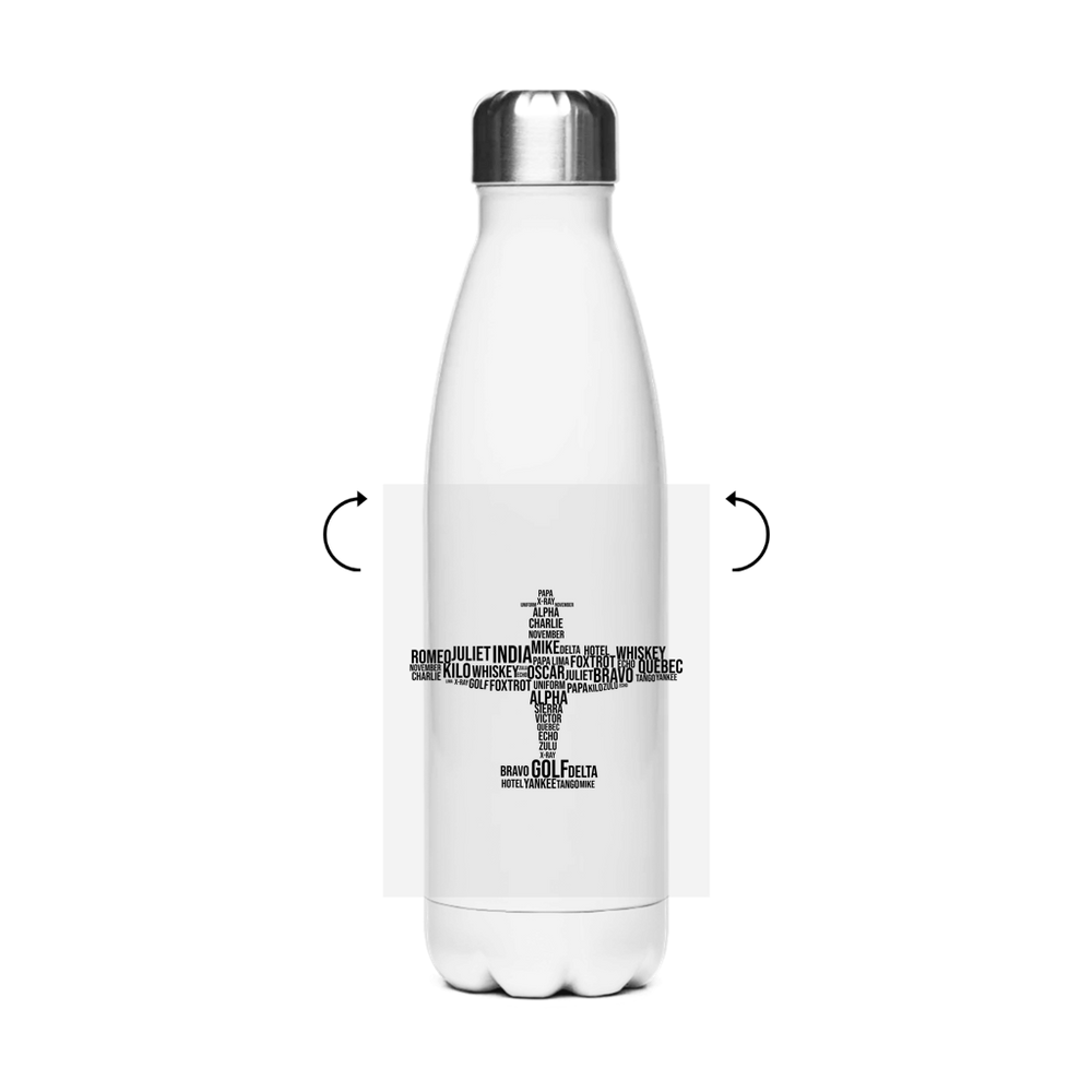 Edelstahl-Thermoflasche - Pilotenalphabet ICAO