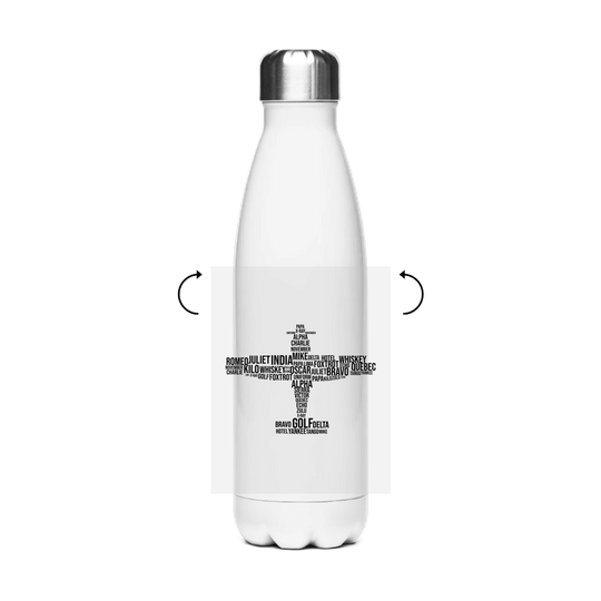 Edelstahl-Thermoflasche - Pilotenalphabet ICAO