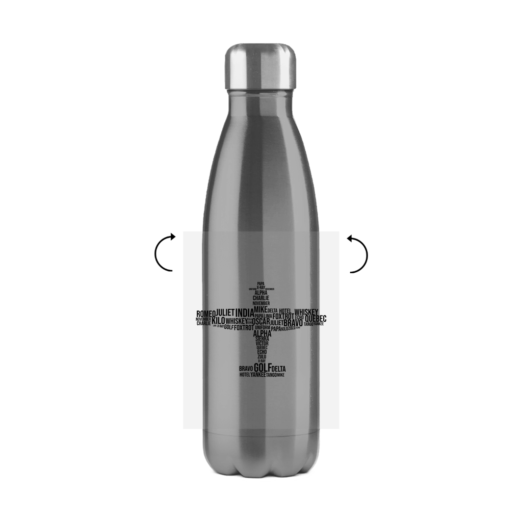 Edelstahl-Thermoflasche - Pilotenalphabet ICAO