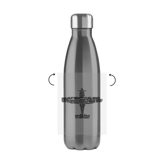 Edelstahl-Thermoflasche - Pilotenalphabet ICAO