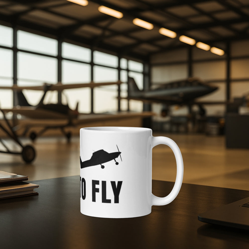 Tasse weiß - Born to Fly