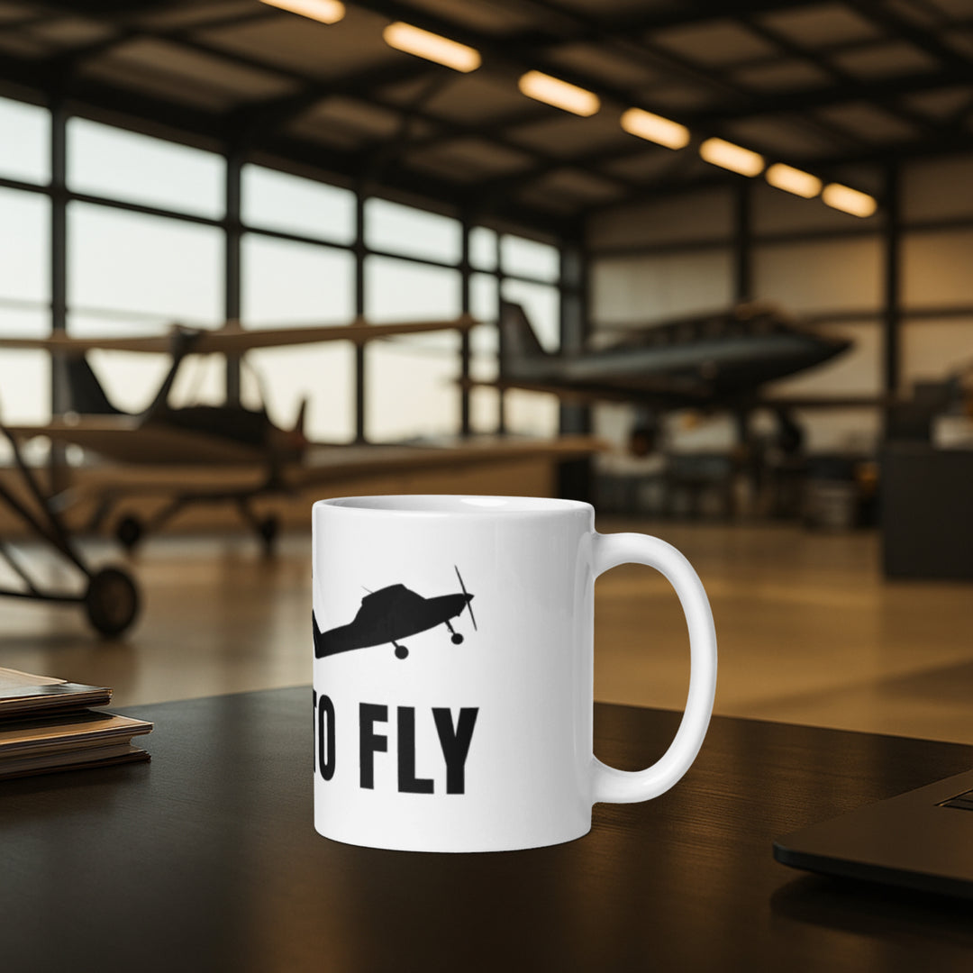 Tasse weiß - Born to Fly