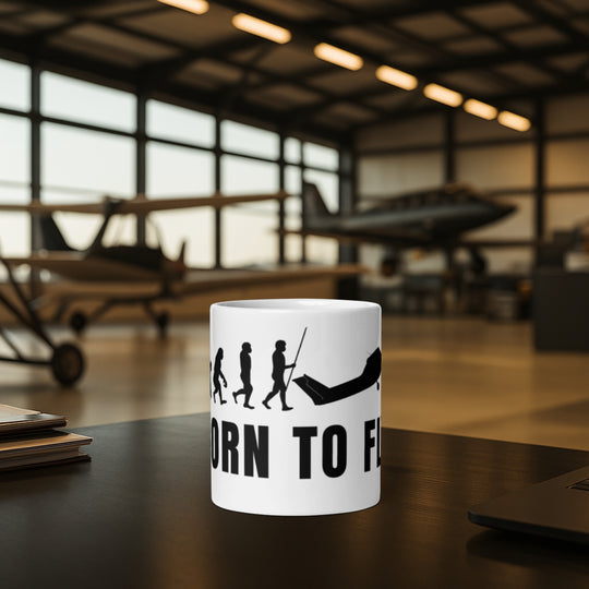 Tasse weiß - Born to Fly