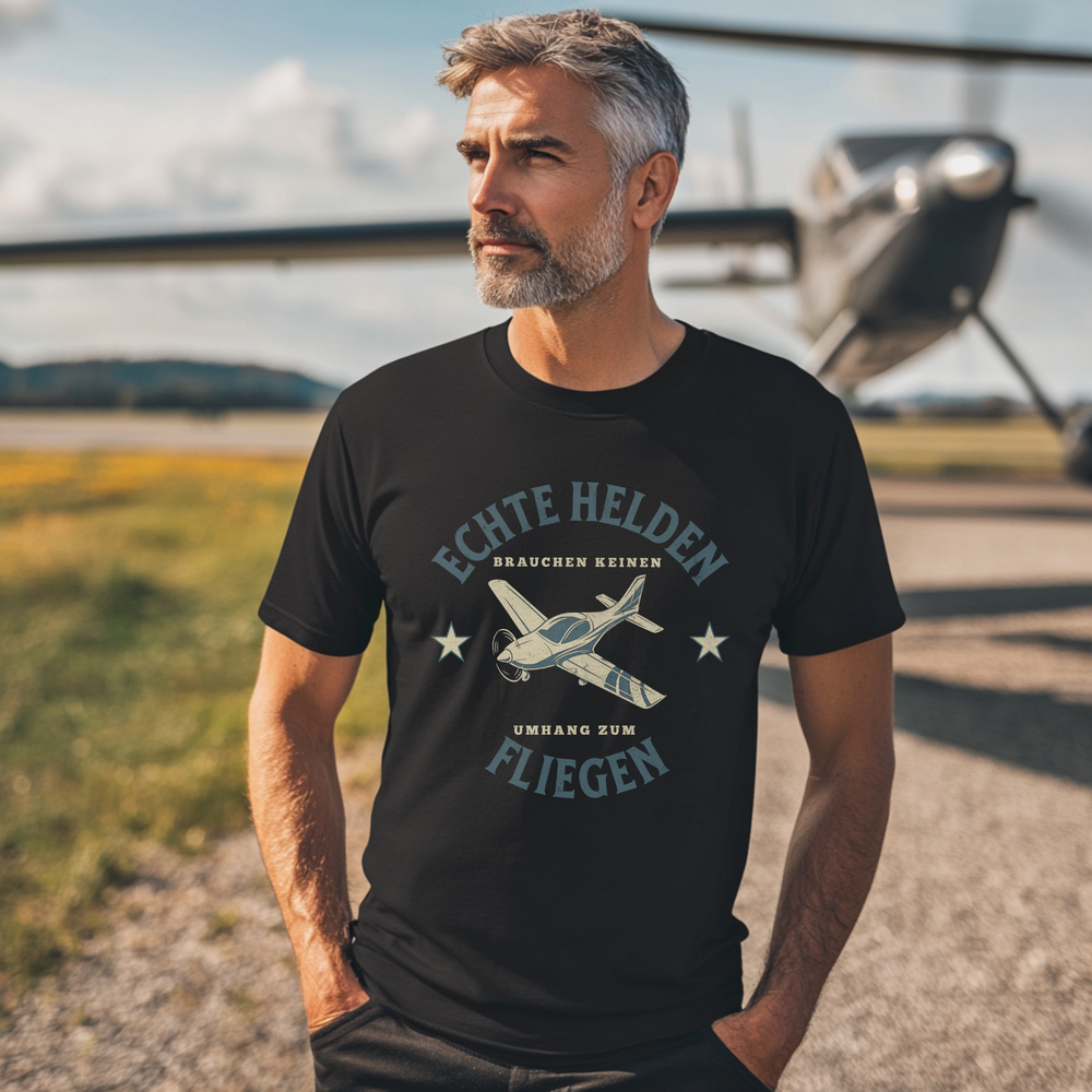T-Shirt - Echte Helden brauchen keinen Umhang zum Fliegen