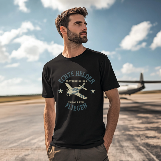T-Shirt - Echte Helden brauchen keinen Umhang zum Fliegen