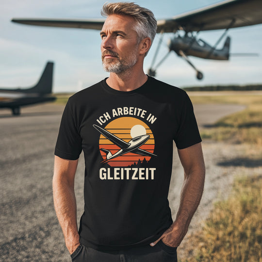 T-Shirt - Ich arbeite in Gleitzeit Retro