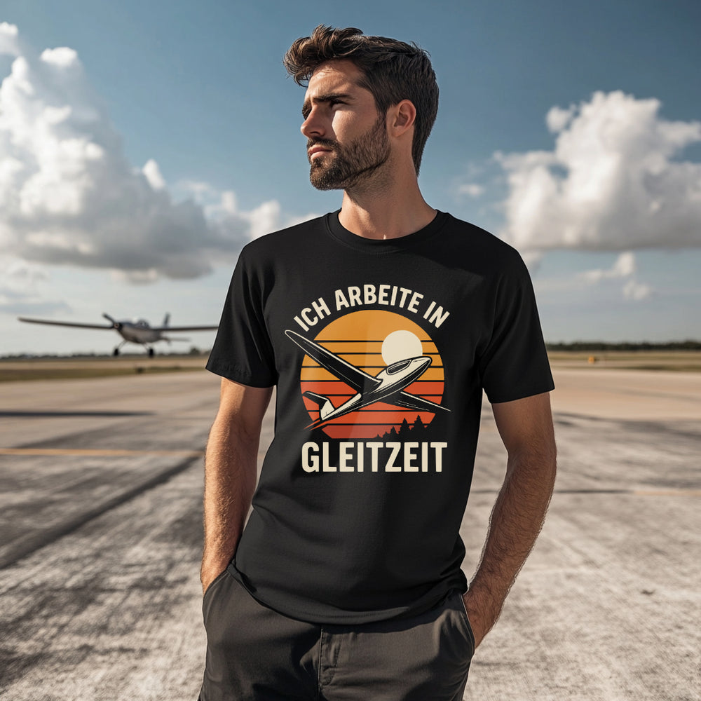 T-Shirt - Ich arbeite in Gleitzeit Retro