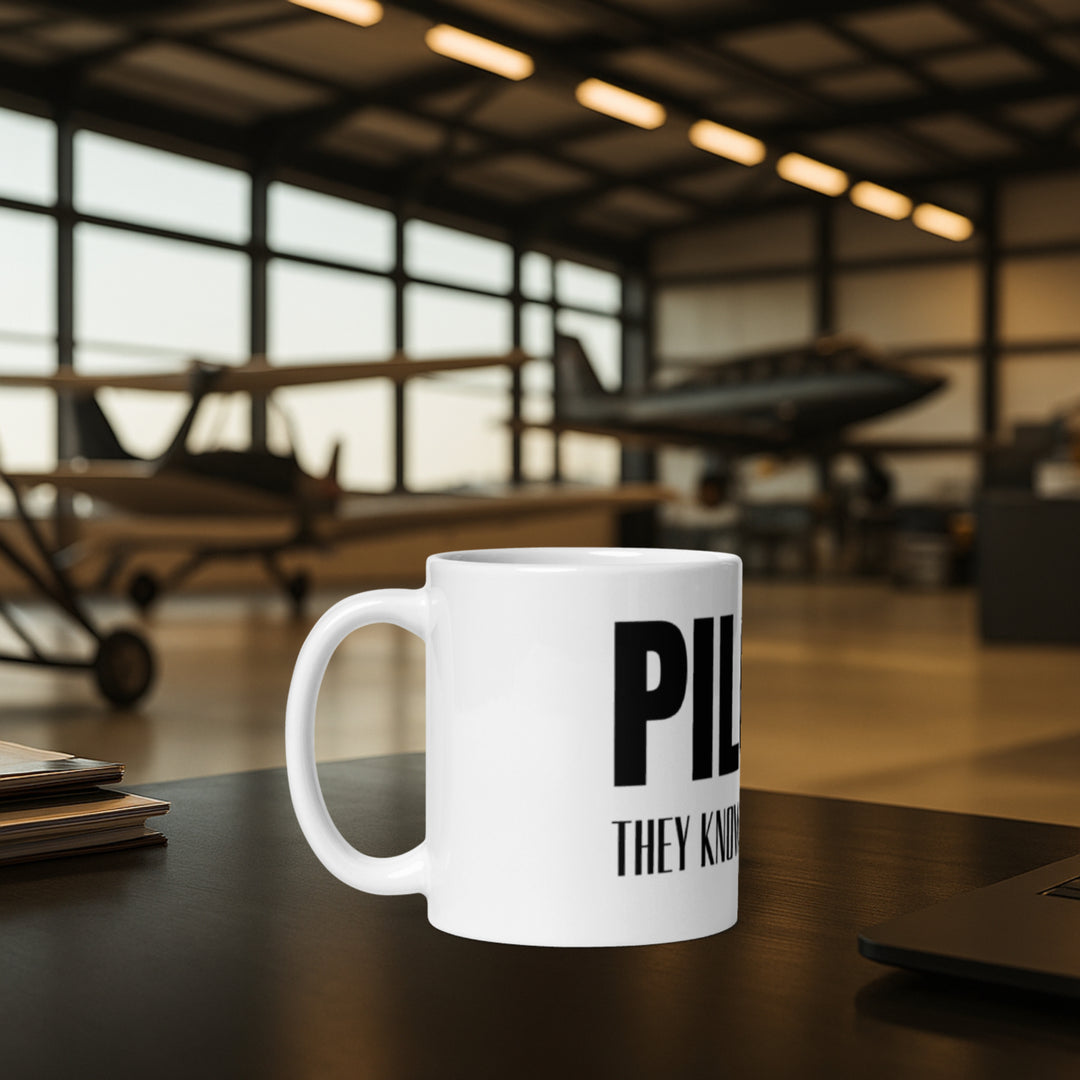 Tasse weiß - Pilots, they know how to fly