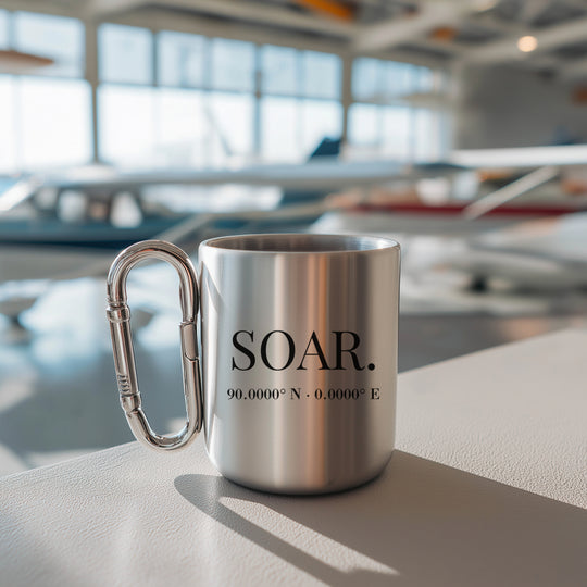 Edelstahltasse mit Karabinergriff - Soar