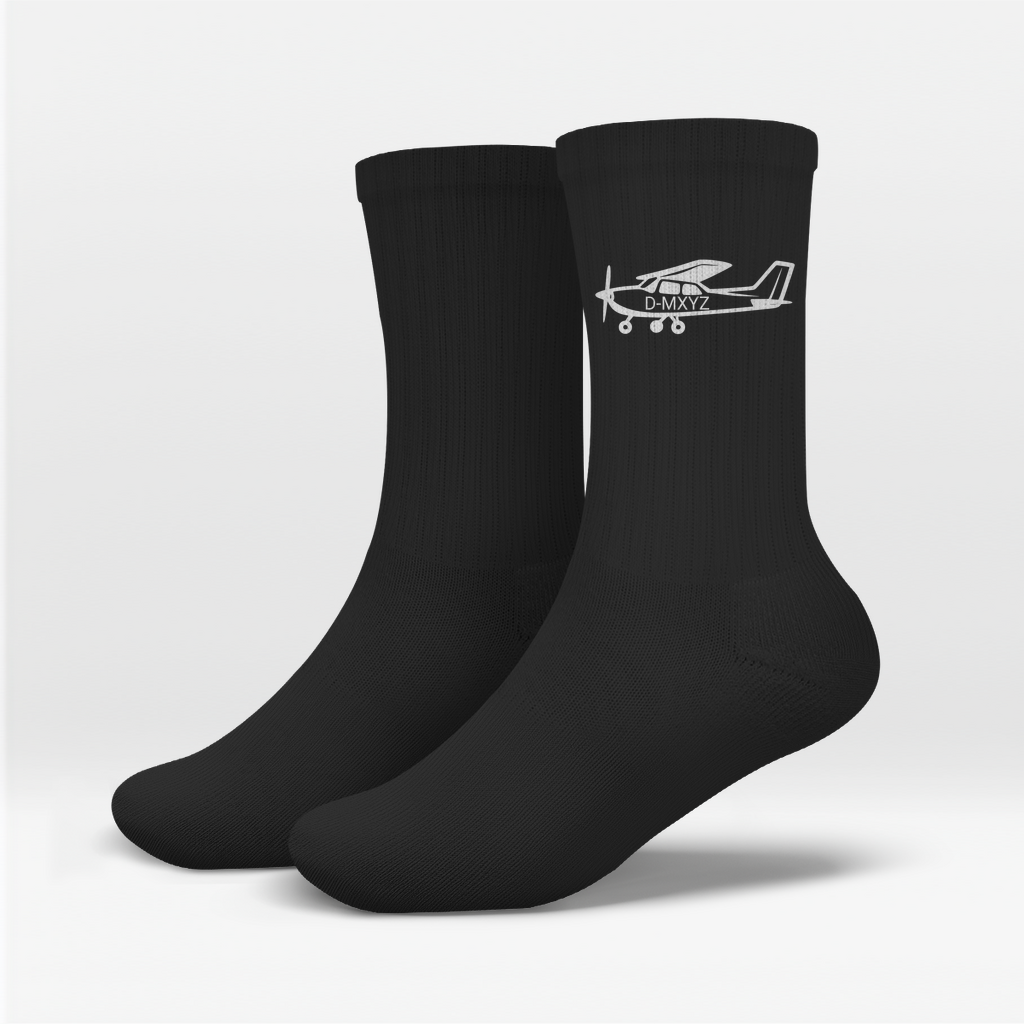 Socken - UL-Flugzeug mit Wunschkennung