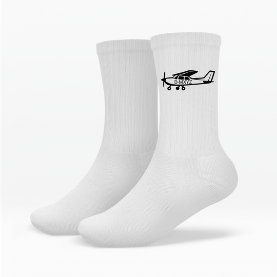 Socken - UL-Flugzeug mit Wunschkennung